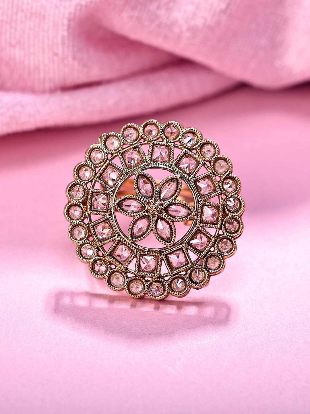 

Sukkhi Gold-Plated AD Studded Finger Ring