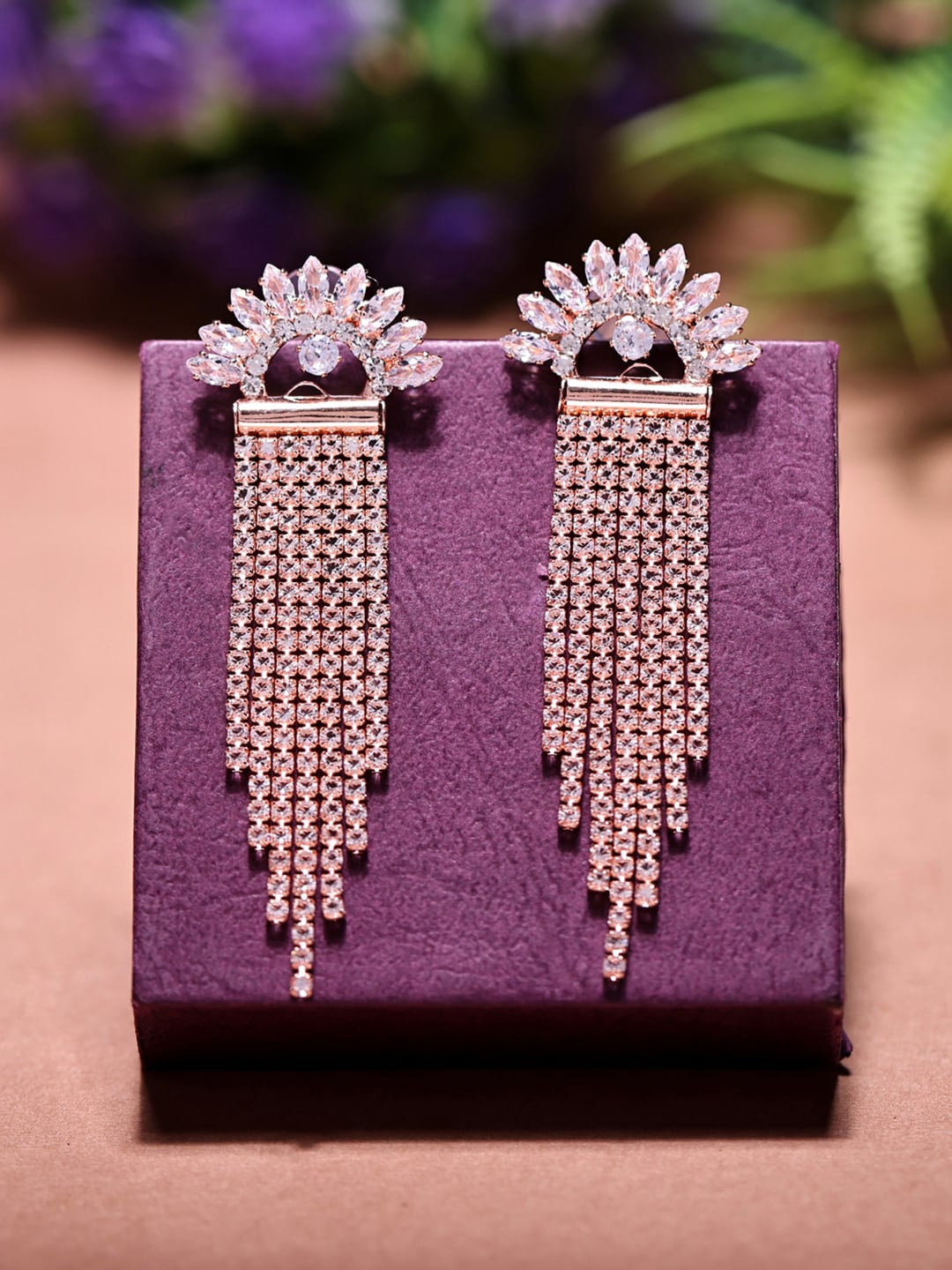 

Sukkhi Rose Gold Plated Drop Earrings
