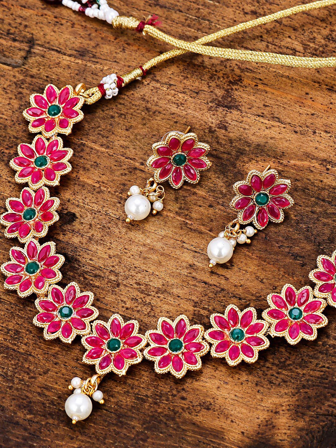 

Sukkhi Gold-Plated AD Stone Stubbed Jewellery Set