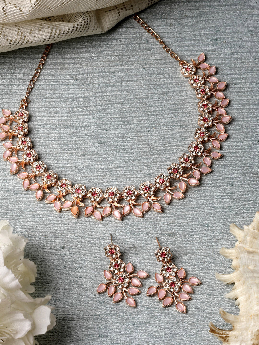 

Sukkhi Gold-Plated AD Stone Studded Jewellery Set