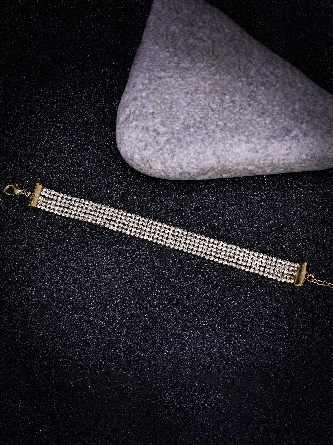 

Sukkhi Gold-Plated AD-Studded Adjustable Wraparound Bracelet