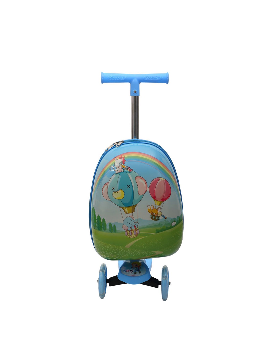 

Polo Class Printed Hard-Sided Cabin Trolley Suitcase With Skater, Blue