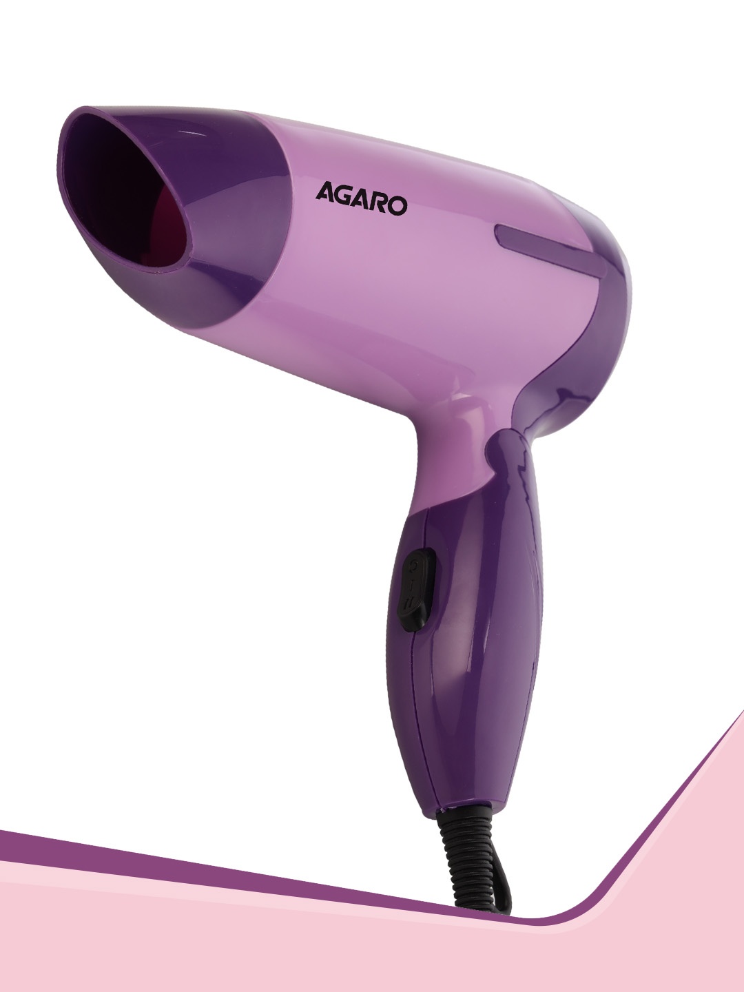 

Agaro Prima 1000 W Hair Dryer with Copper Motor & 2 Speed Temperature Settings - Purple