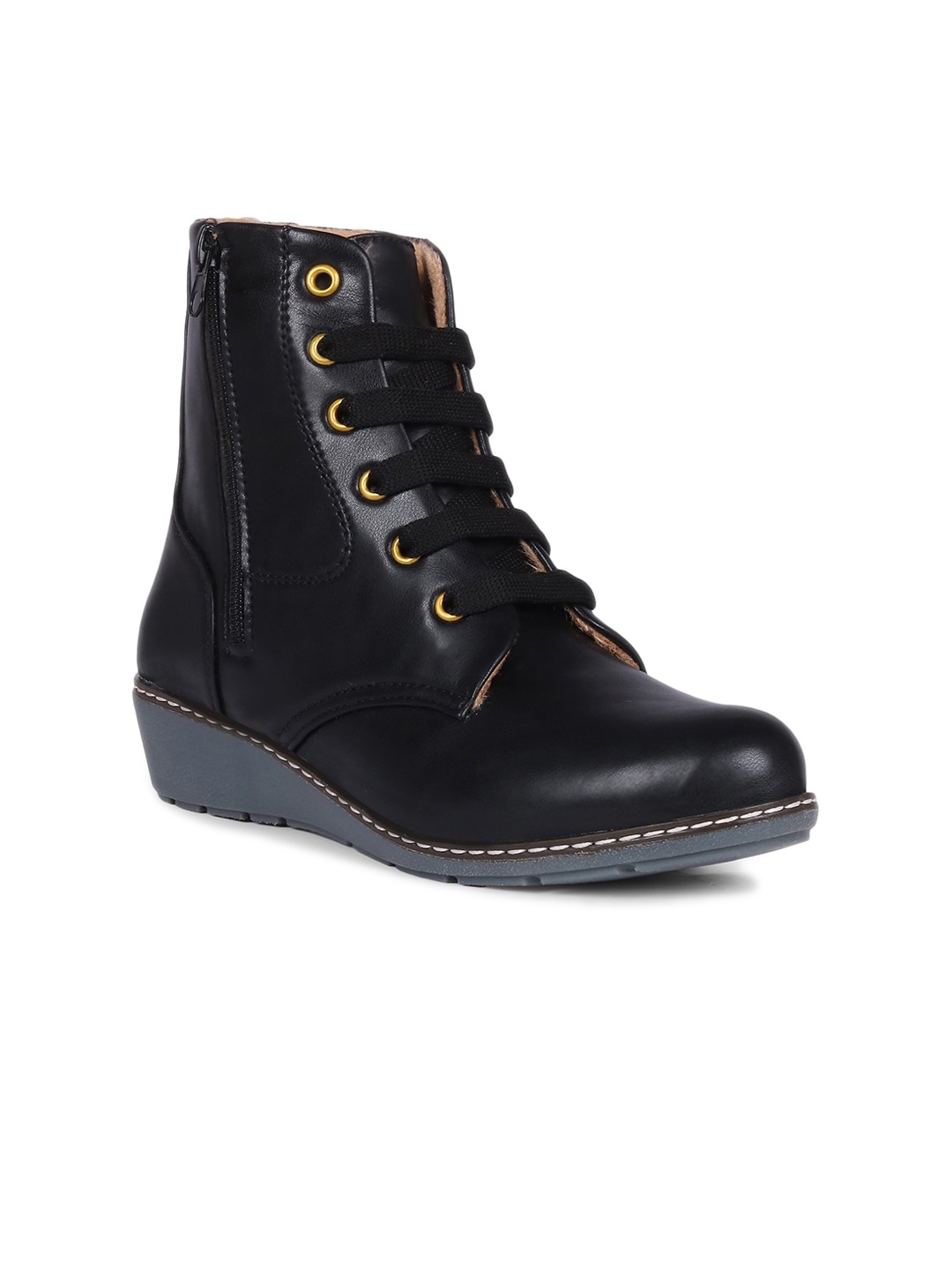 

The Roadster Lifestyle Co. Women Black Mid Top Wedges Regular Boots