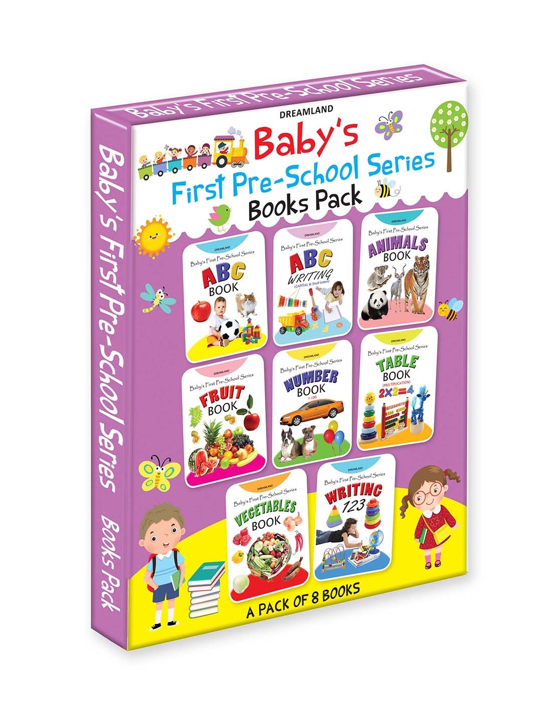 

Dreamland Pack of 8 Baby First Pre-School Book, Multi