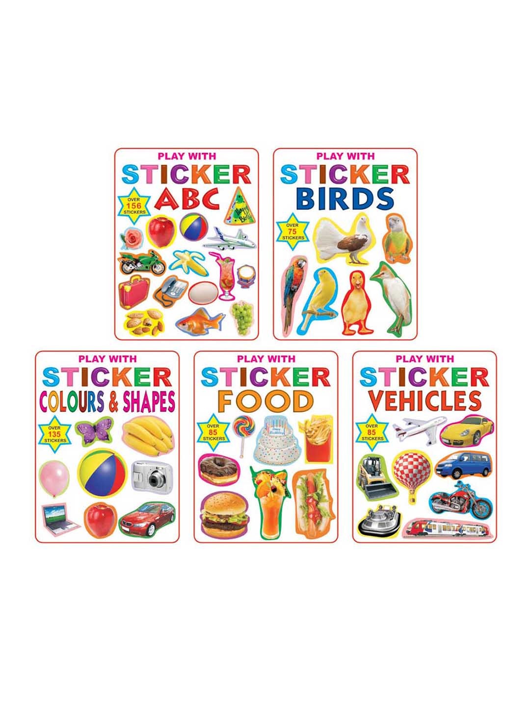 

Dreamland Kids Set of 5 Play With Sticker, White