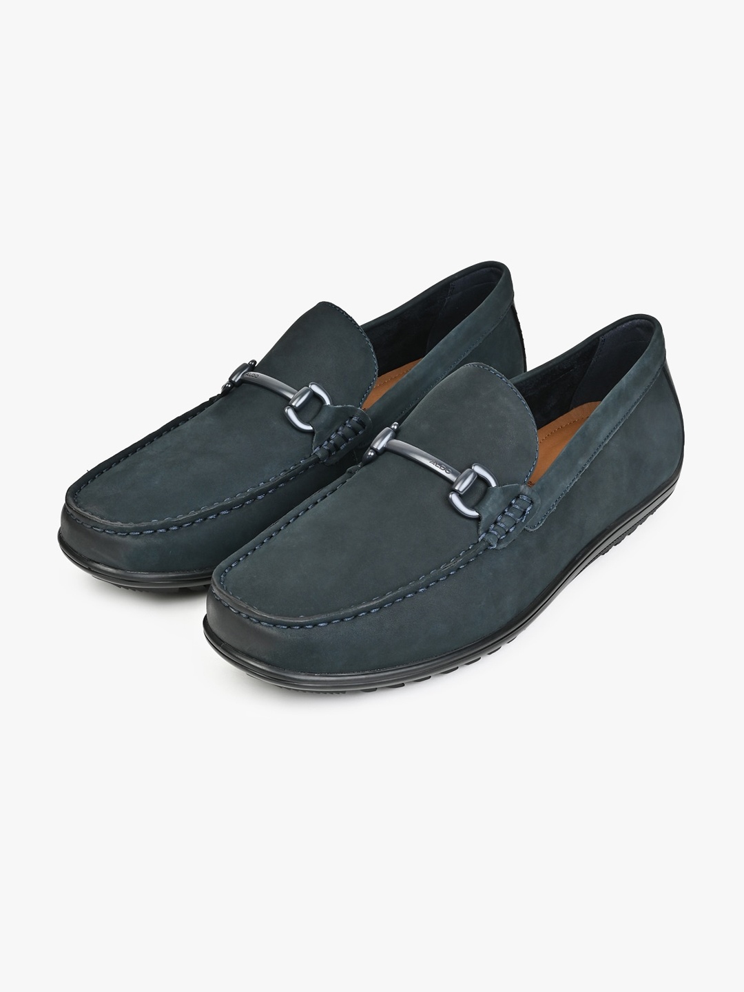 

ALDO Men EVOKE Leather Horsebit Loafers, Navy blue