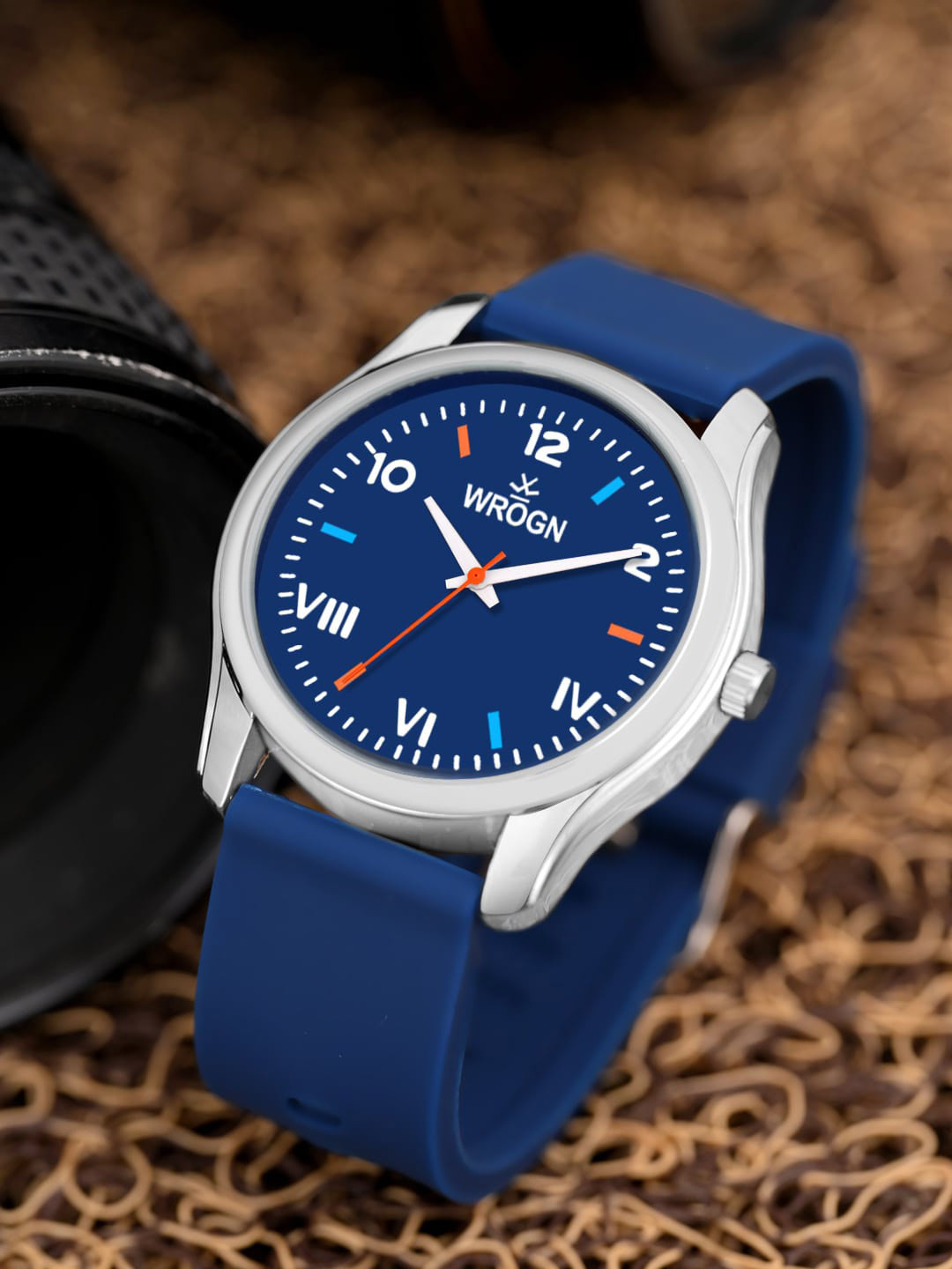 

WROGN Men Reset Time Water Resistant Analogue Watch HOBWRG0410, Blue