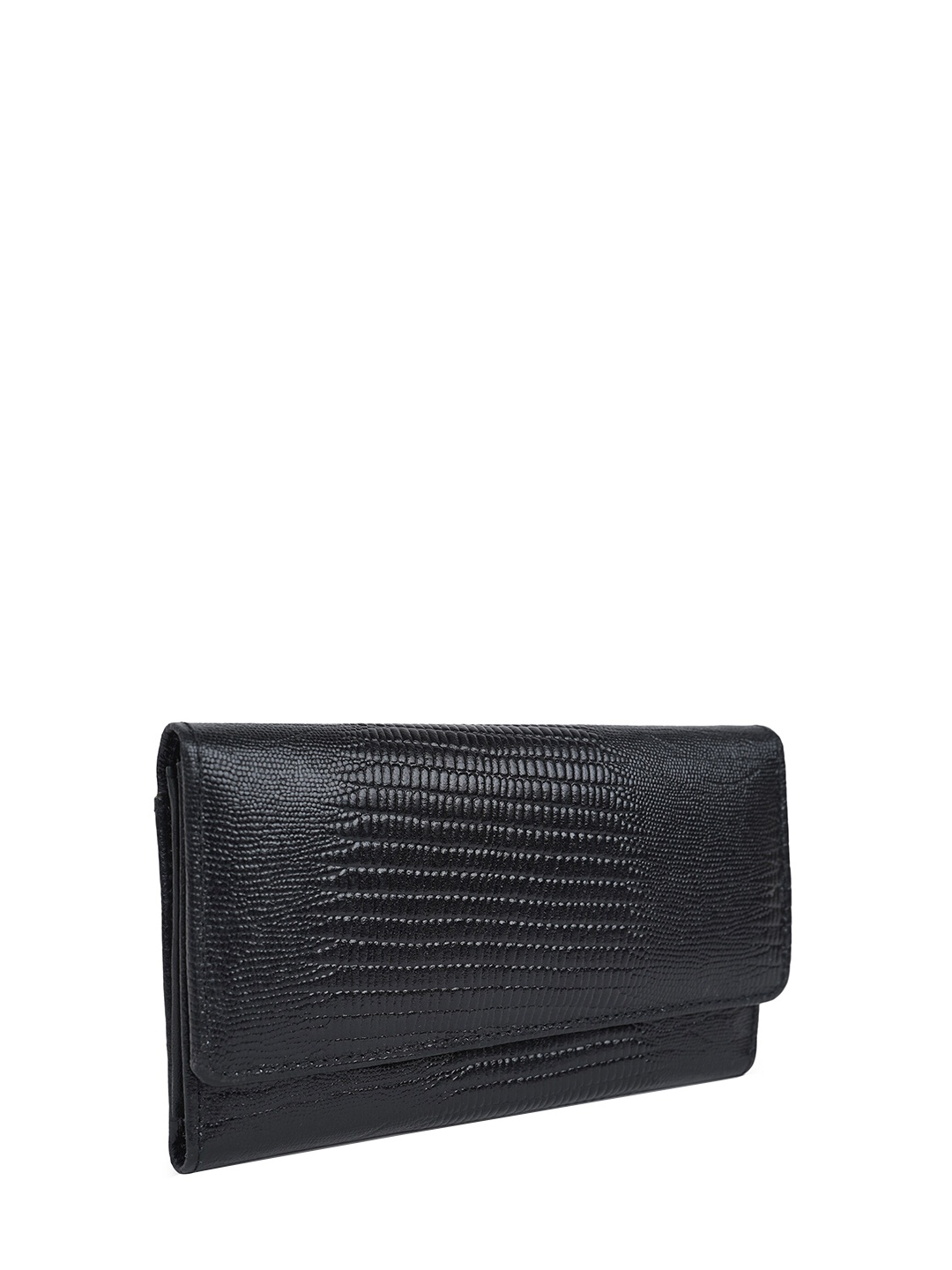 

CIMONI Abstract Textured Leather Envelope, Black