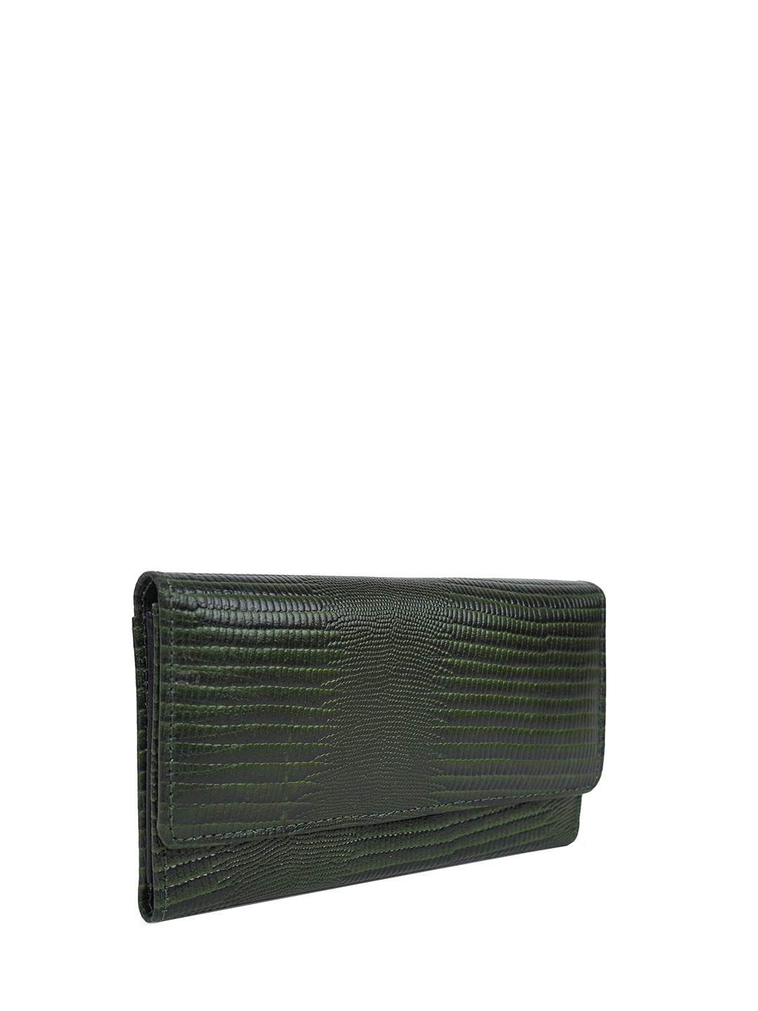 

CIMONI Abstract Textured Leather Envelope, Green