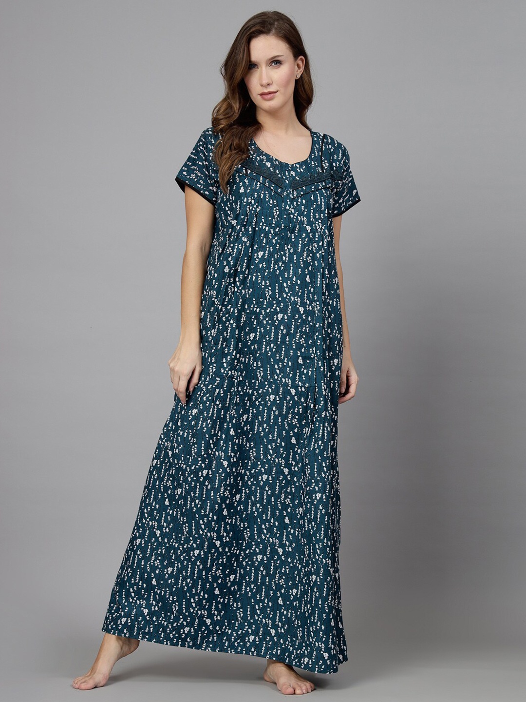 

Sweet Dreams Floral Printed Maxi Nightdress, Blue