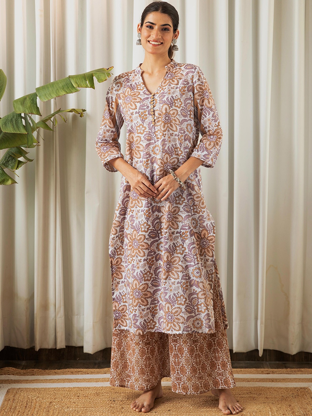 

Kapraaha Women Brown Pure Cotton