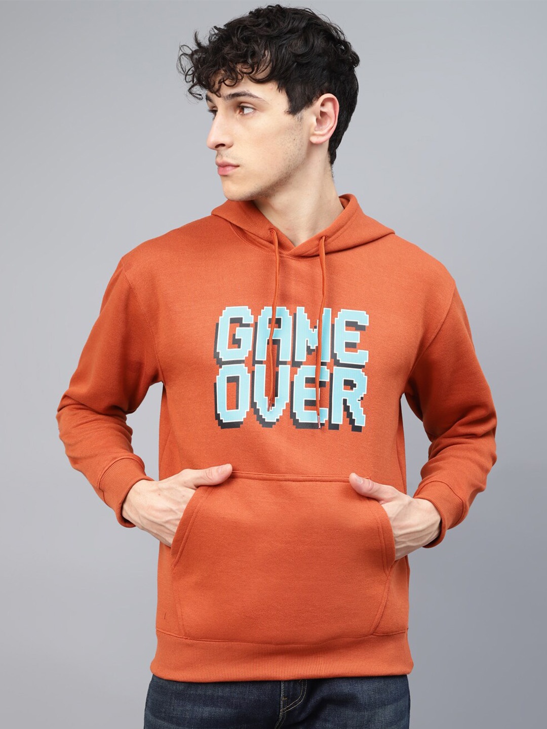 

Kook N Keech Typography Printed Hooded Pullover, Orange