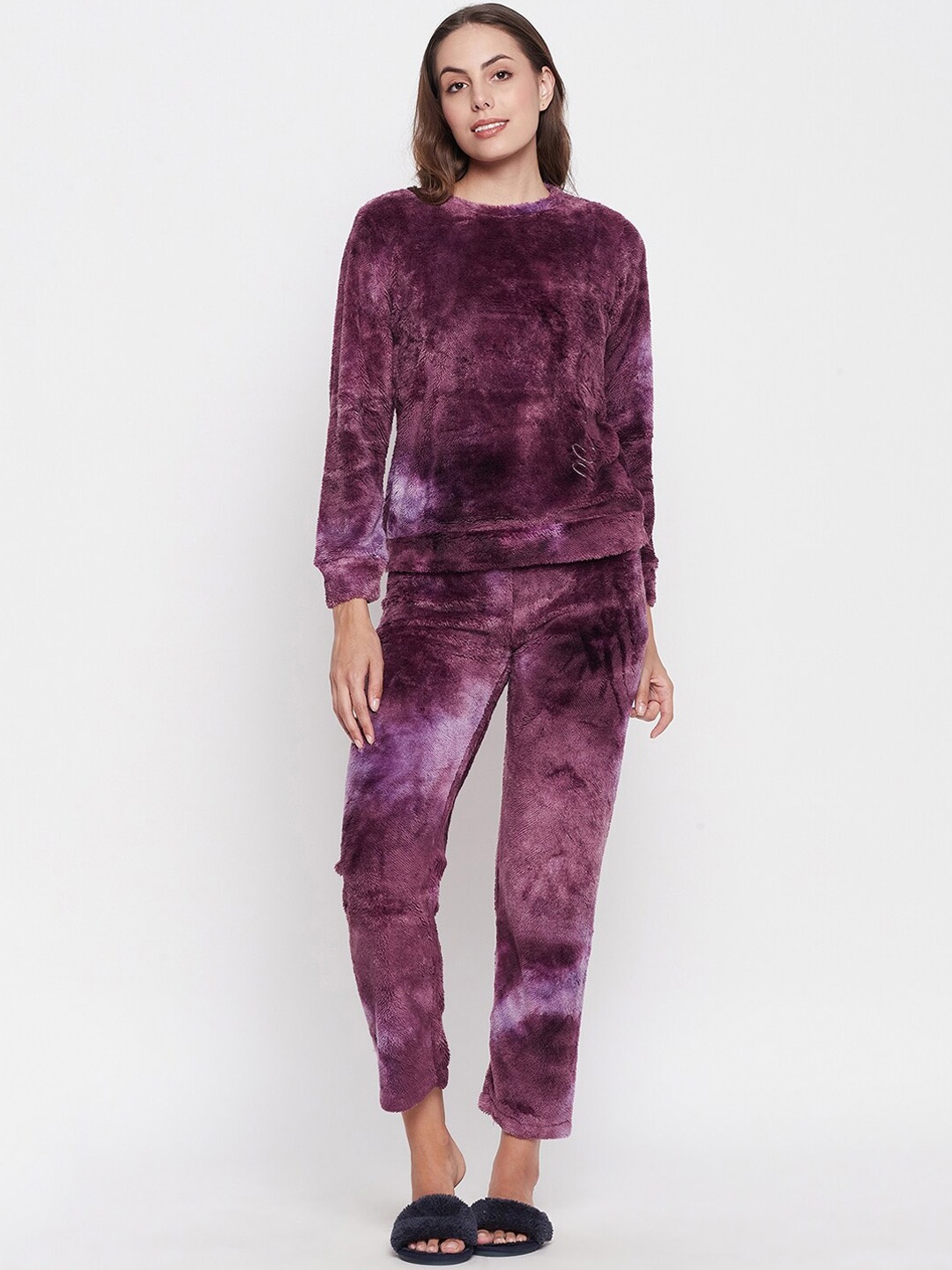 

MADAME M SECRET T-shirt With Lounge Pant, Purple
