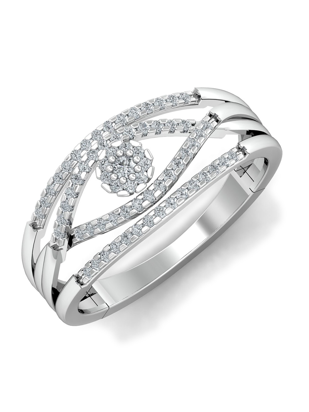 KUBERBOX 18KT White Gold Agrippa Ring-2.89gm