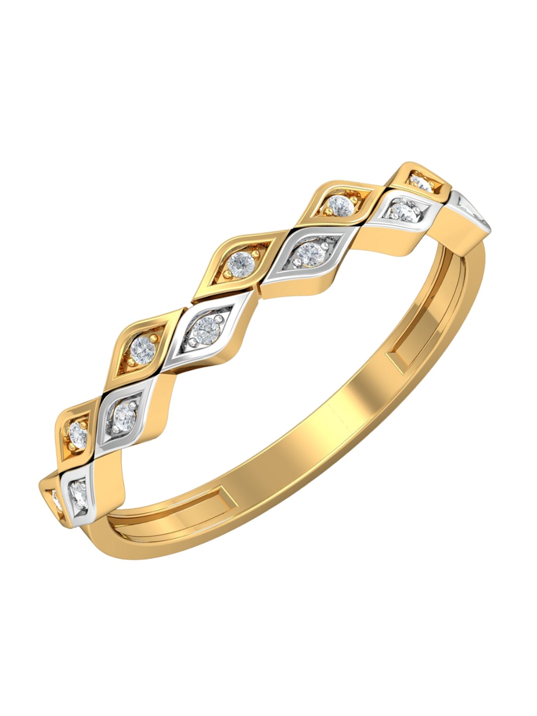 

KUBERBOX Classy 18KT Gold Diamond Ring -2.29 gm