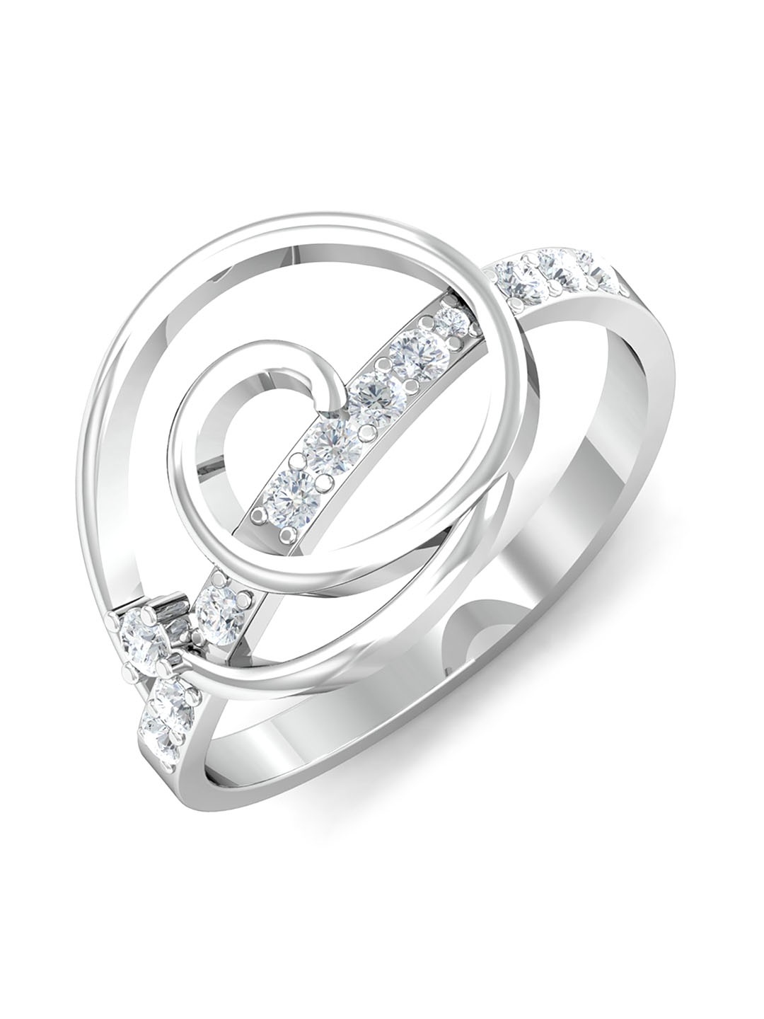 

KUBERBOX Basoos 18KT White Gold Diamond Ring -3.25 gm