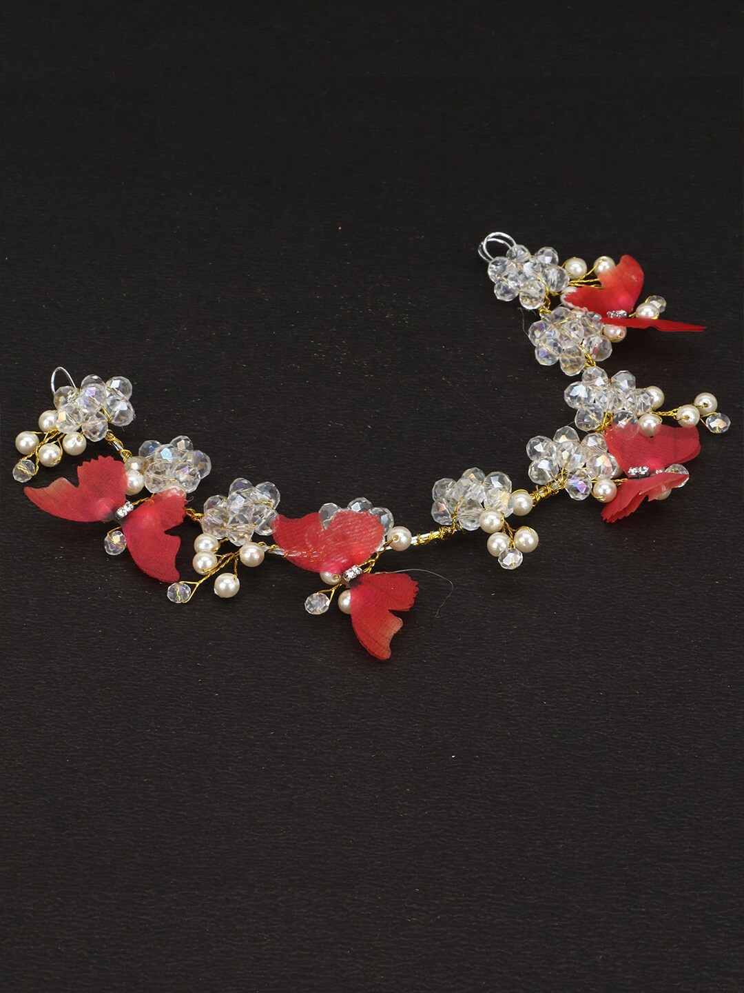 

FIMBUL Women Red & White Hair Accessory Set of