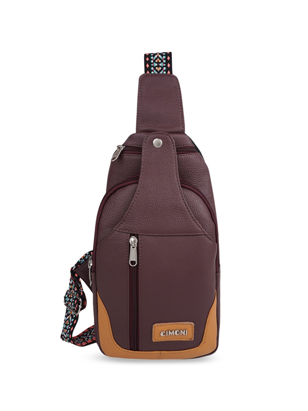 

CIMONI Unisex Leather Crossbody Bag, Brown
