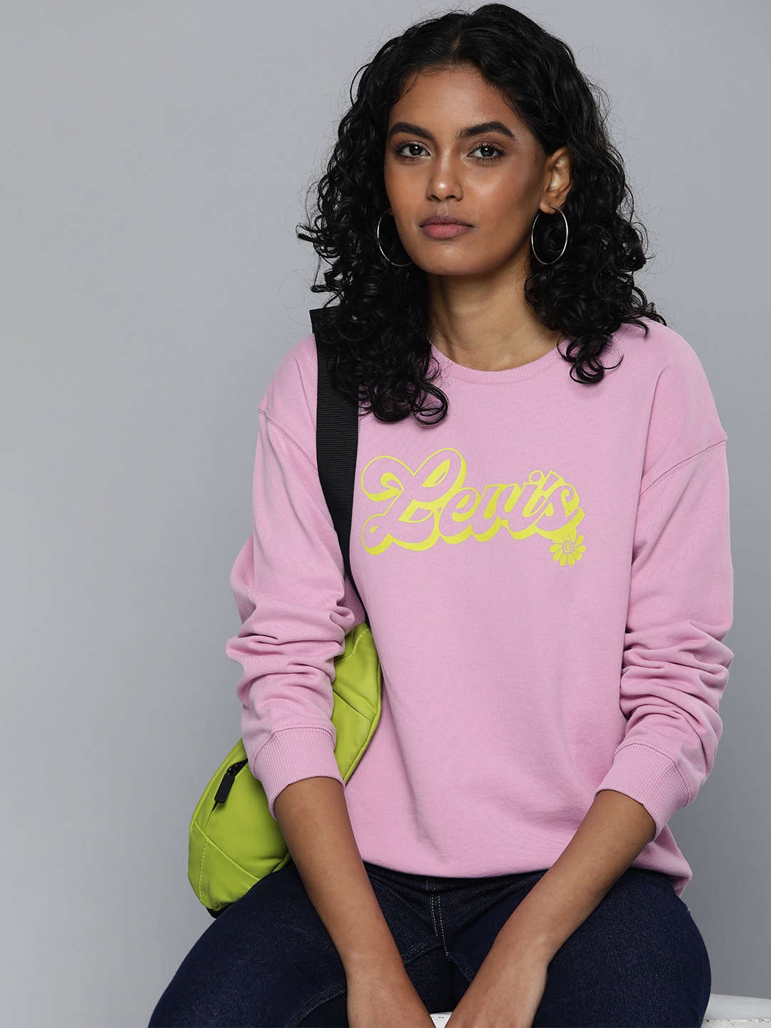 

Levis Brand Logo Printed Pure Cotton Sweatshirt, Lavender