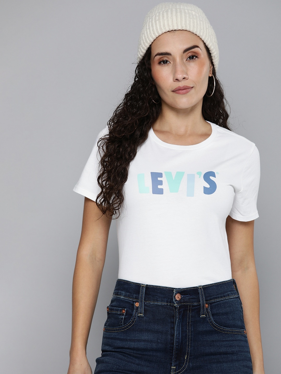

Levis Brand Logo Printed Pure Cotton T-shirt, White