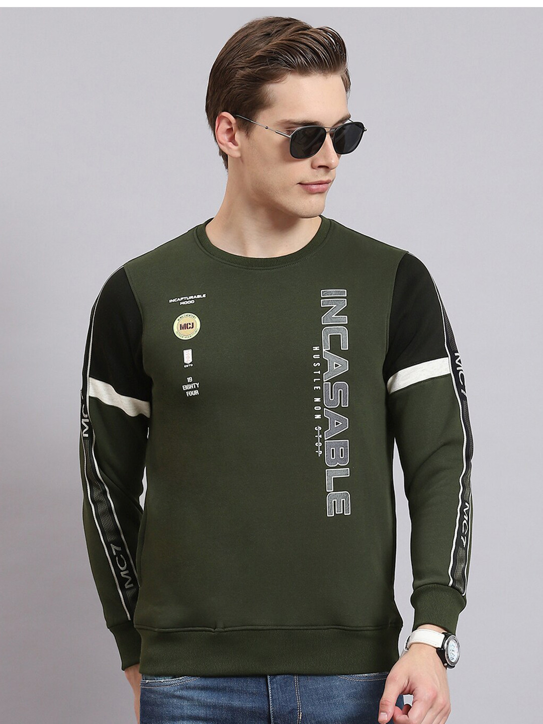 

Monte Carlo Typography Printed Pullover, Olive