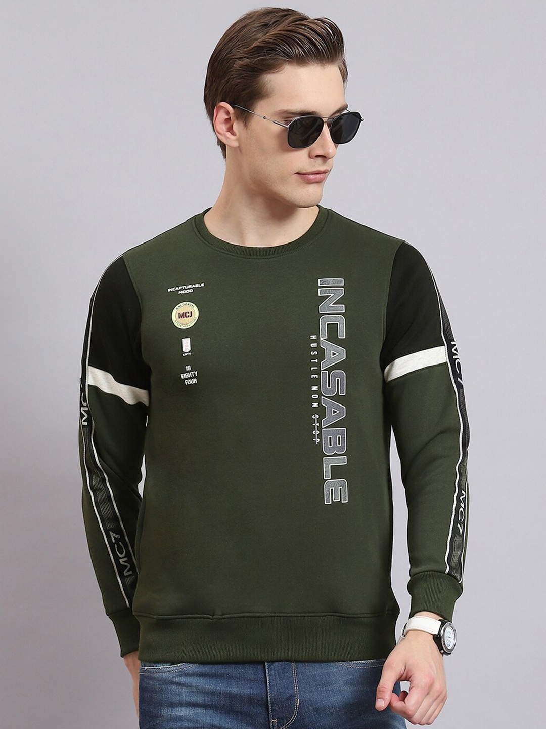 

Monte Carlo Typography Printed Pullover Sweatshirt, Olive