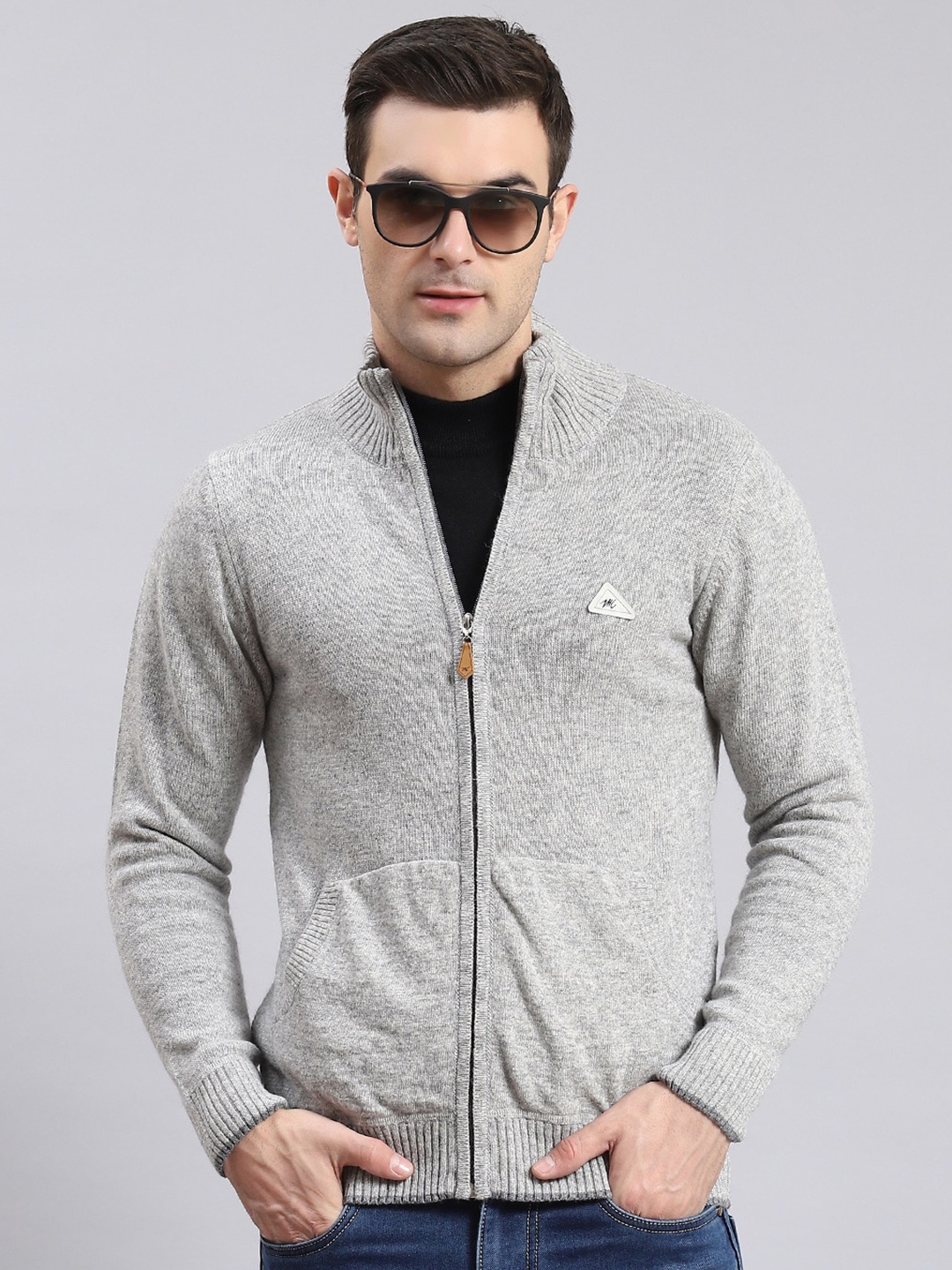 

Monte Carlo Long Sleeves Woollen Pullover, Grey