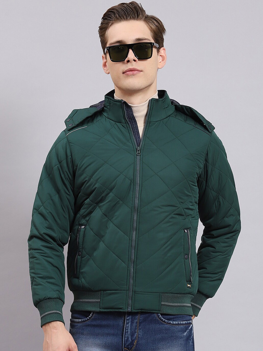 

Monte Carlo Hooded Lightweight Quilted Jacket, Green