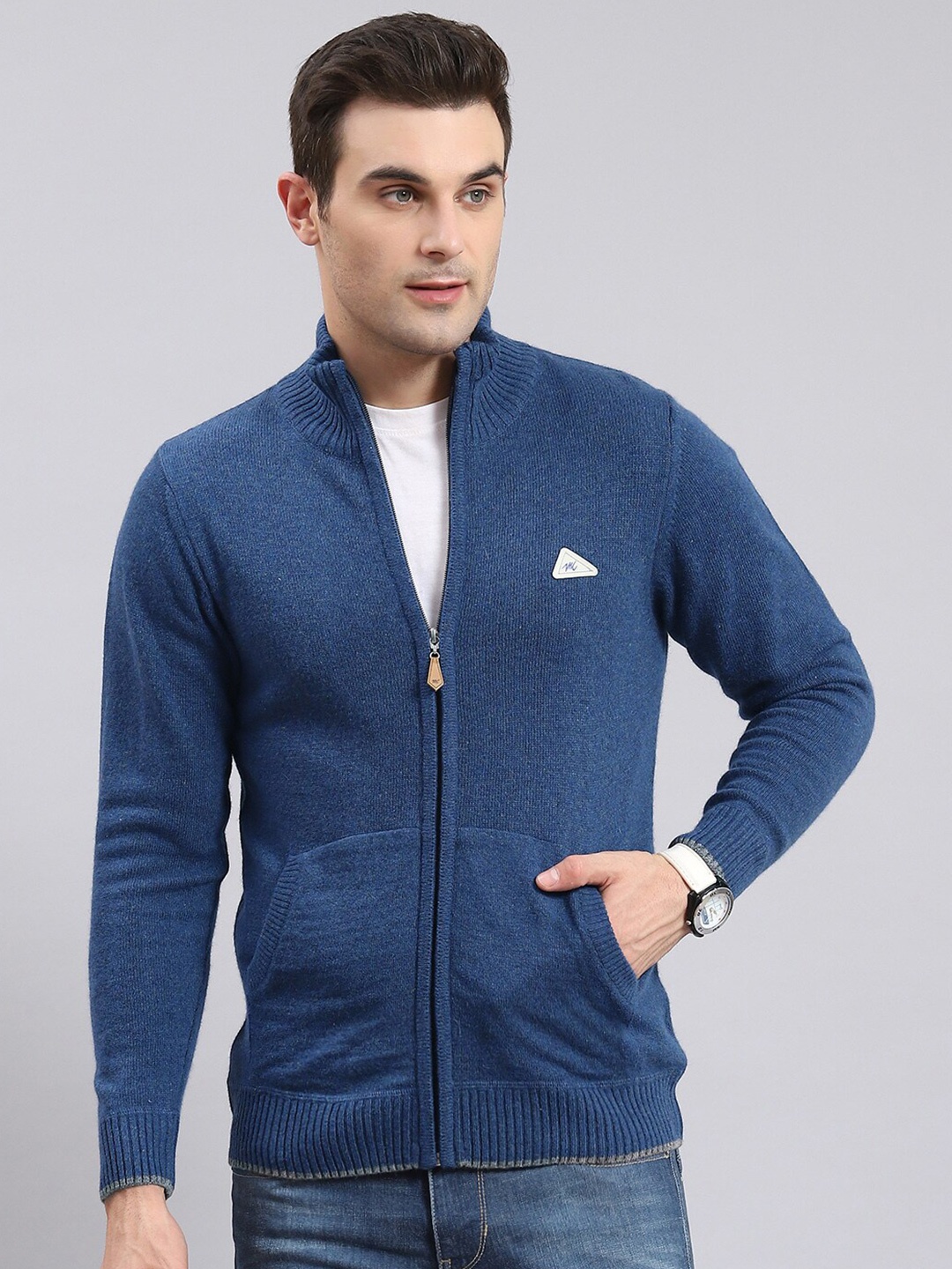 

Monte Carlo Mock Collar Pullover, Blue