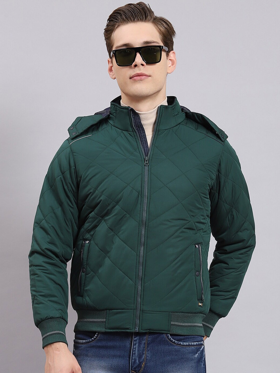 

Monte Carlo Lightweight Hooded Quilted Jacket, Green
