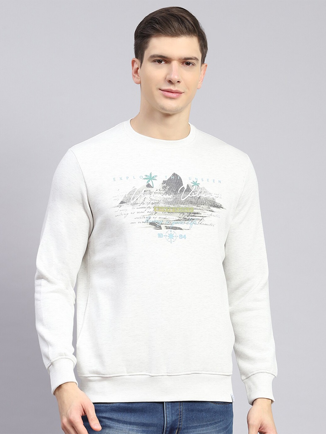 

Monte Carlo Graphic Printed Pullover, Off white