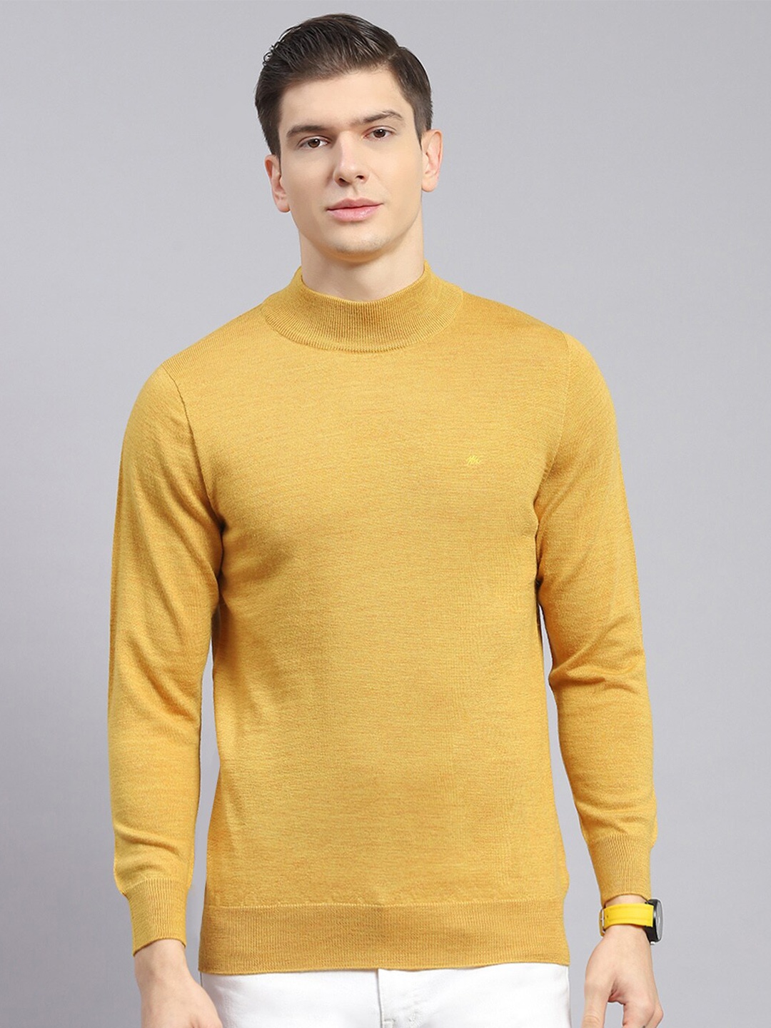 

Monte Carlo Turtle Neck Woollen Pullover Sweater, Mustard