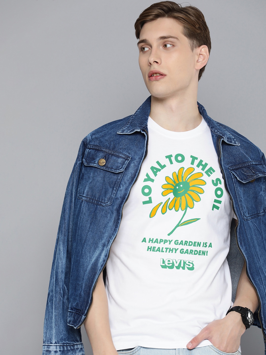 

Levis Printed Pure Cotton T-shirt, White