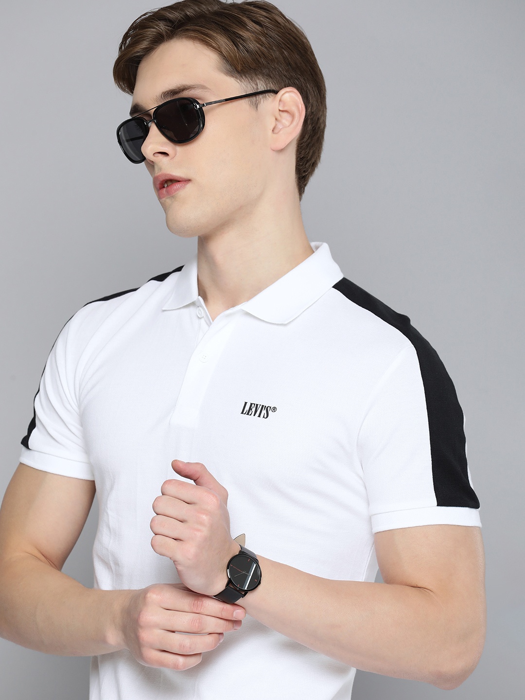 

Levis Polo Collar Pure Cotton T-shirt, White