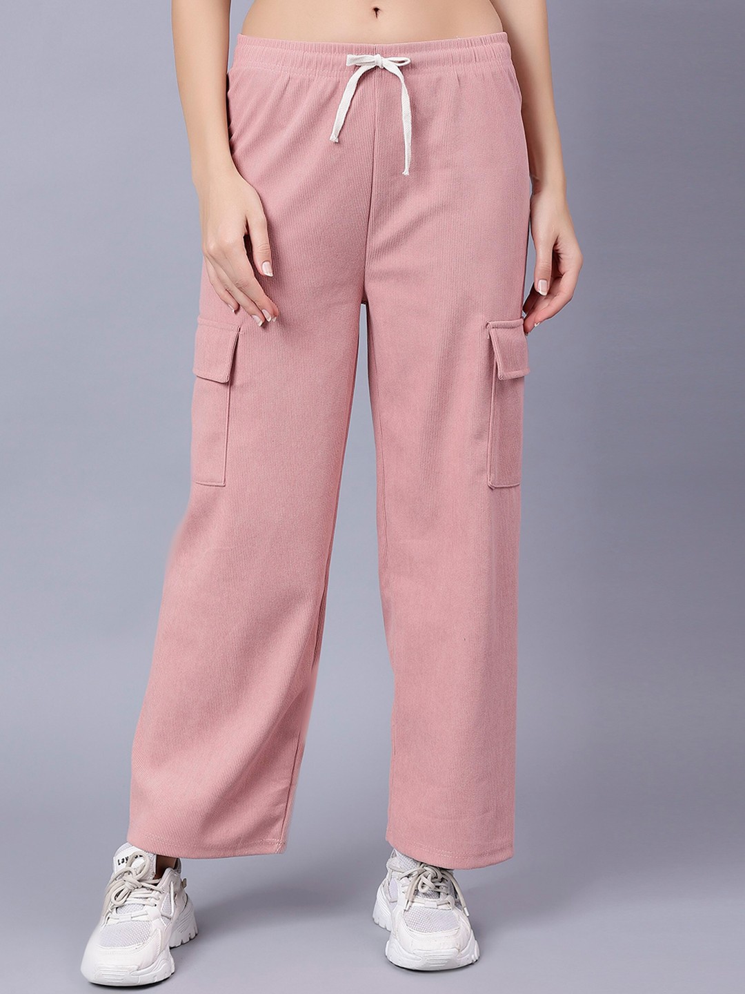 

Steele Women Mid-Rise Cotton Joggers, Peach