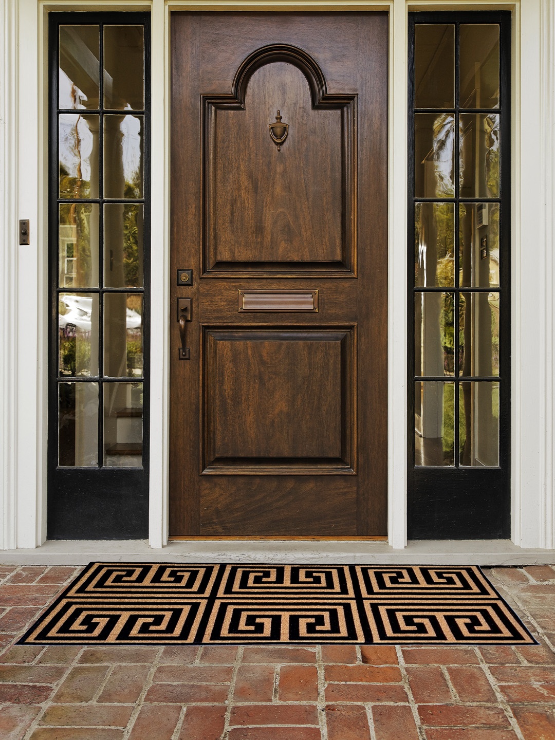 

Matz and More Beige Black Geometric Printed Anti-Slip Floor Runner