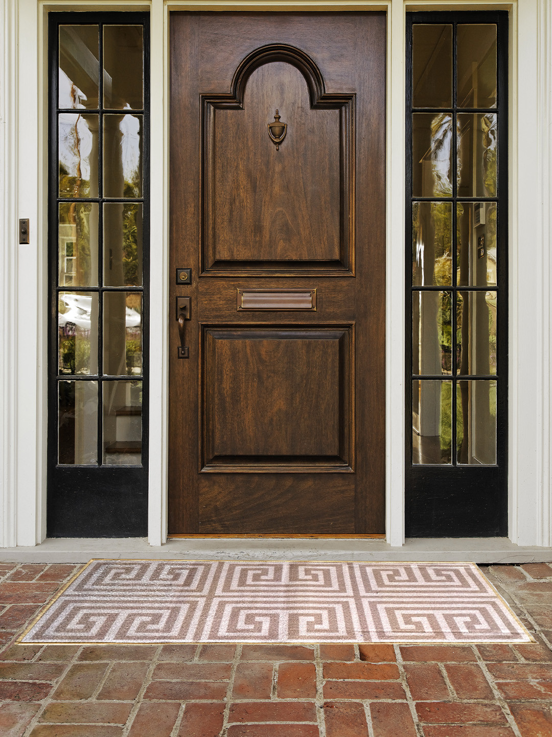 

Matz and More Beige And Brown Geometric Rectangular Anti-Slip Floor runner