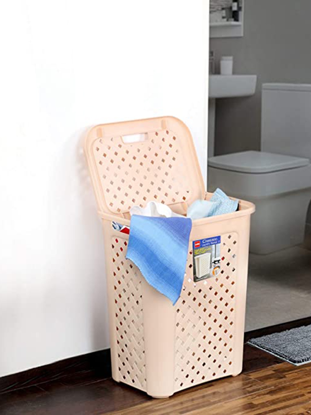 

Cello Classic Beige Plastic Laundry Basket 30 L