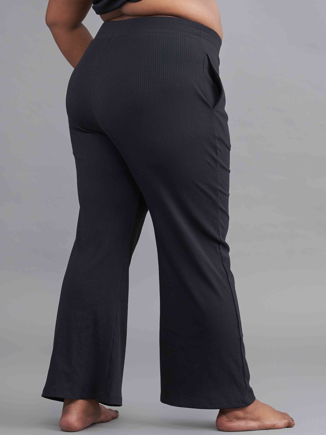 

SPIRIT ANIMAL Plus Size Women Textured Lounge Pants, Black