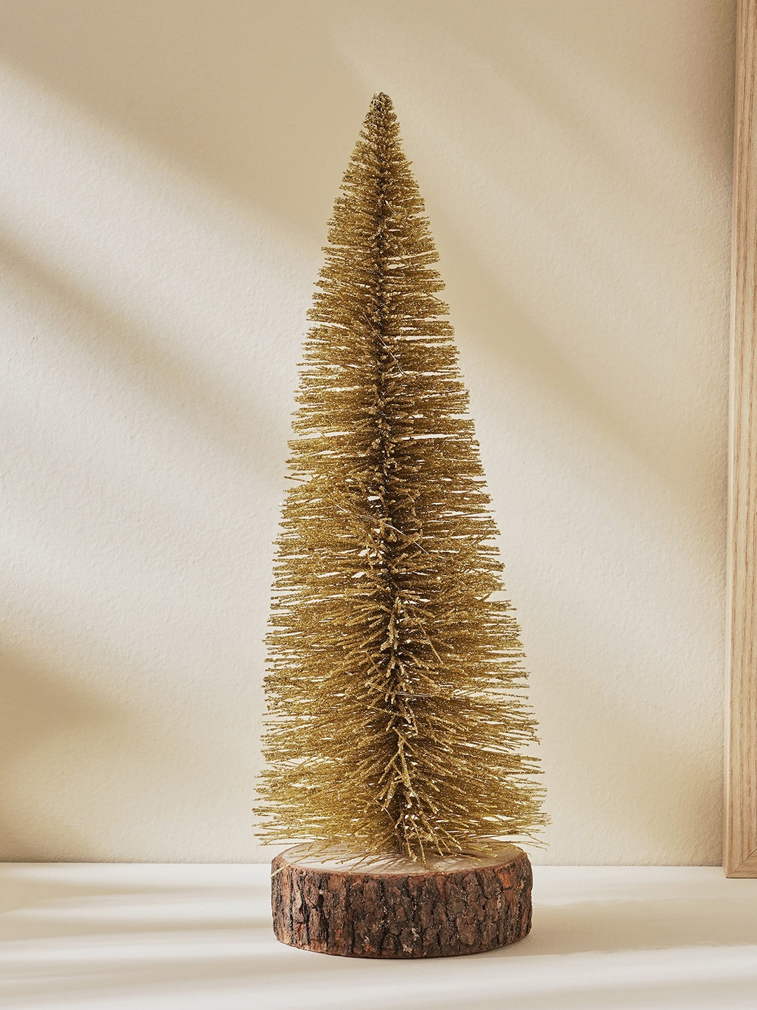 

Home Centre Gold Toned Serena Slice Christmas Tree With Light