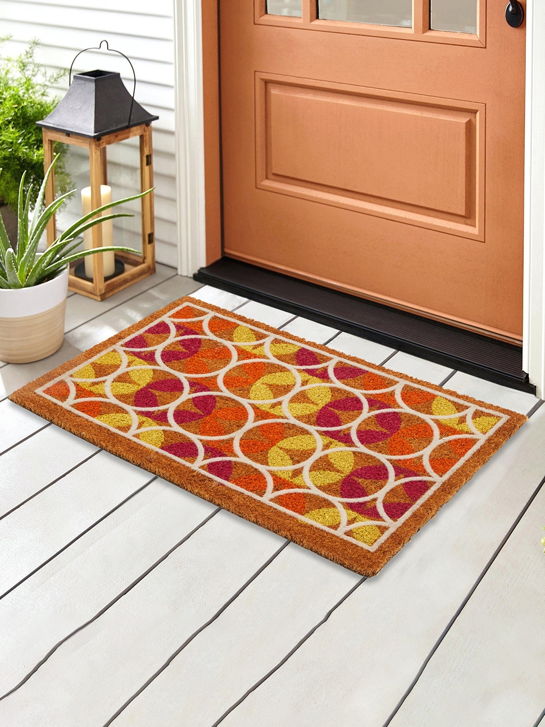 

Home Centre Corsica Brown Printed Coir Anti Skid Rectangular Doormat