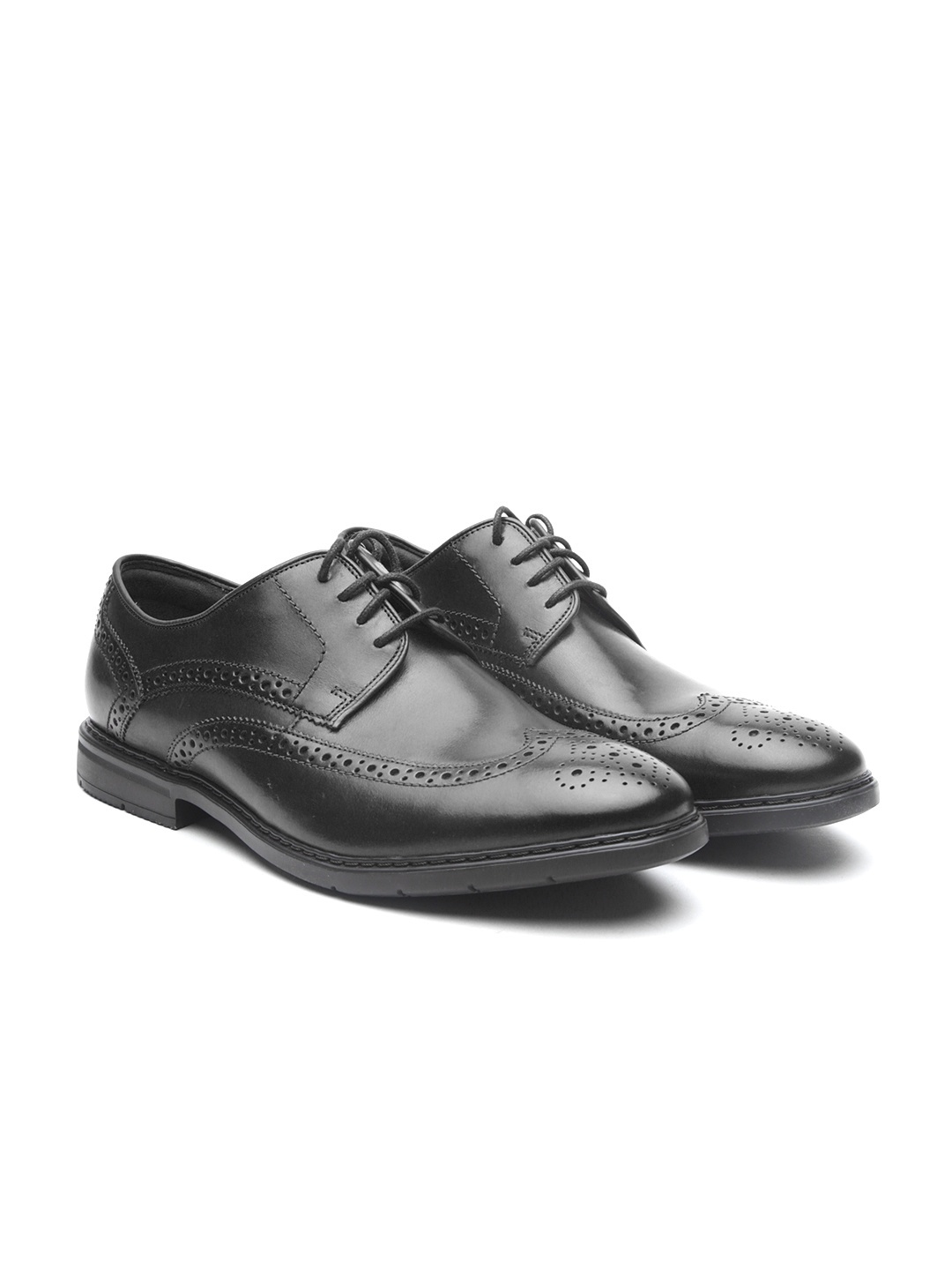 

Clarks Men Black Leather Formal Bardwell Limit Derbys