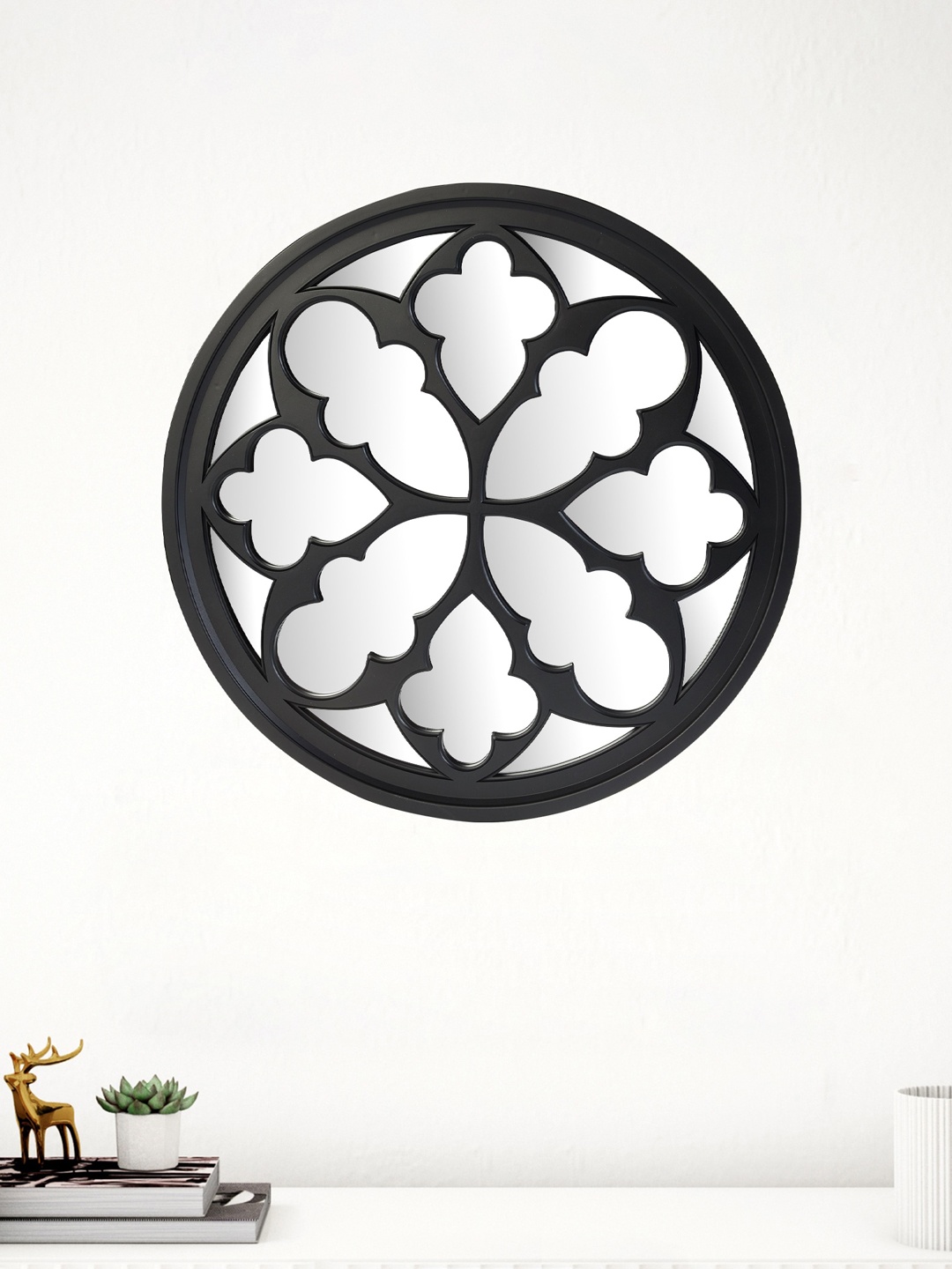 

Home Centre Reflection Classic Black Round Wall Mirror