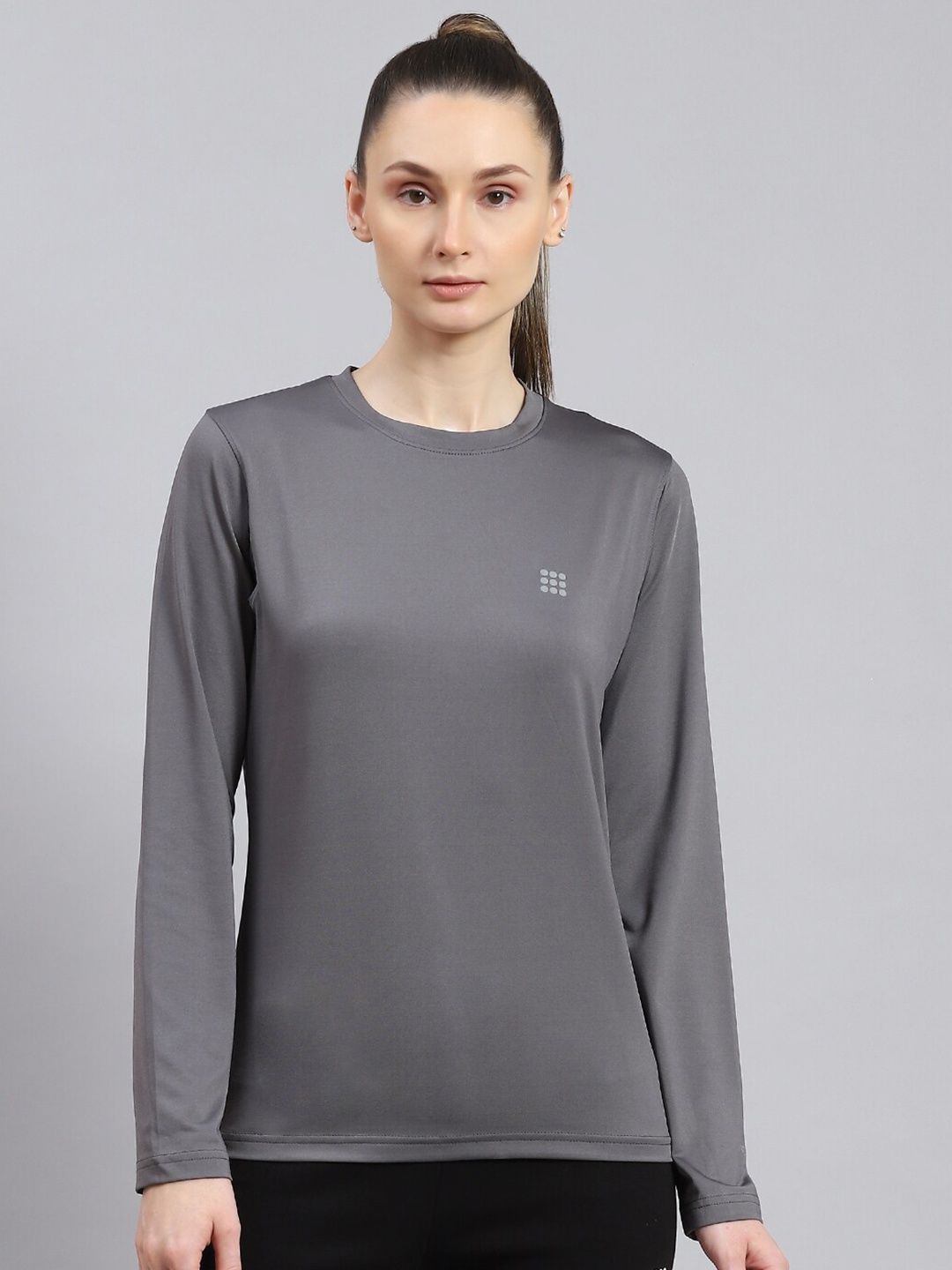 

rock.it Round Neck Long Sleeves Sports T-shirt, Grey