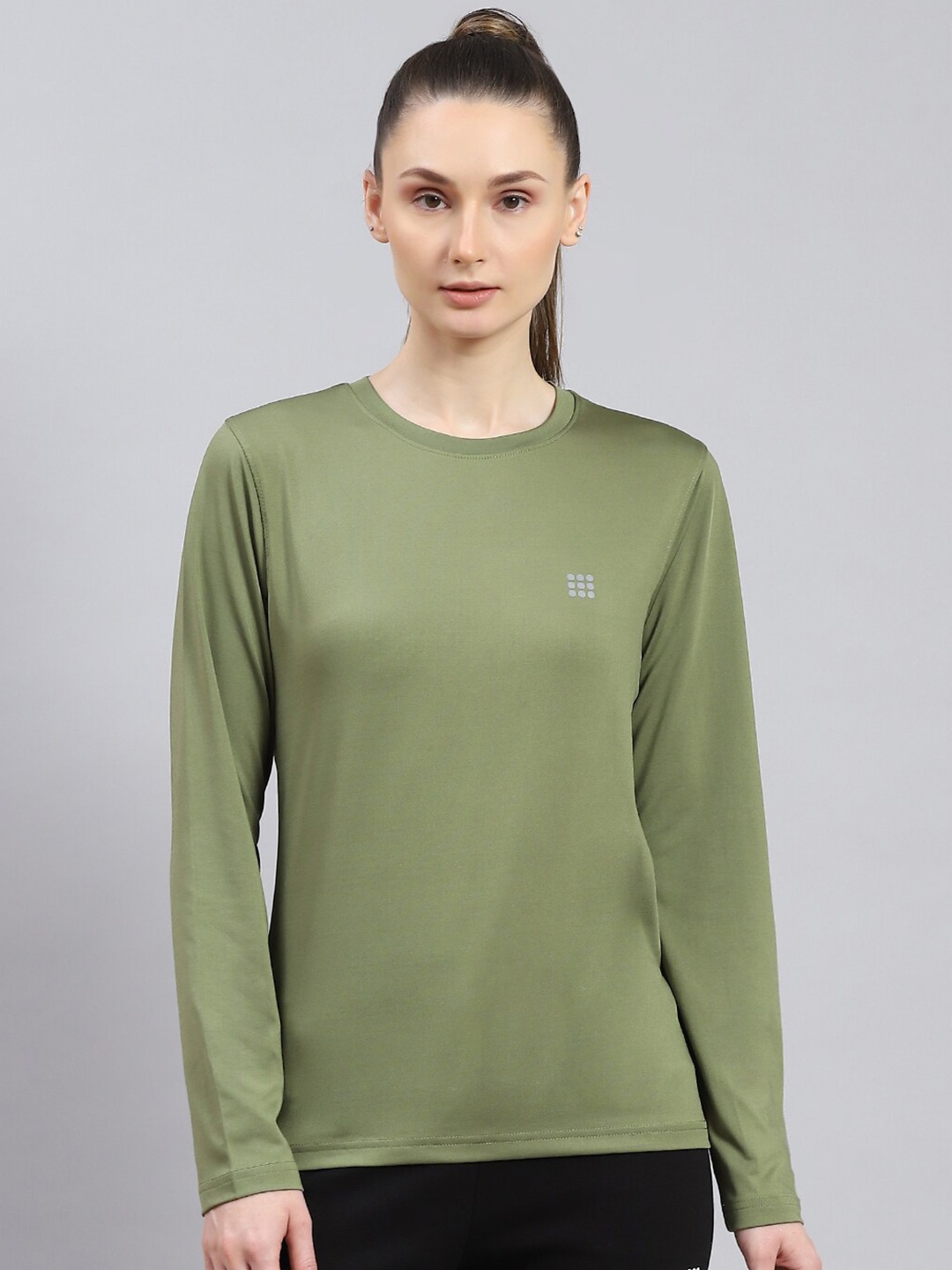 

rock.it Round Neck Long Sleeves Sports T-shirt, Olive