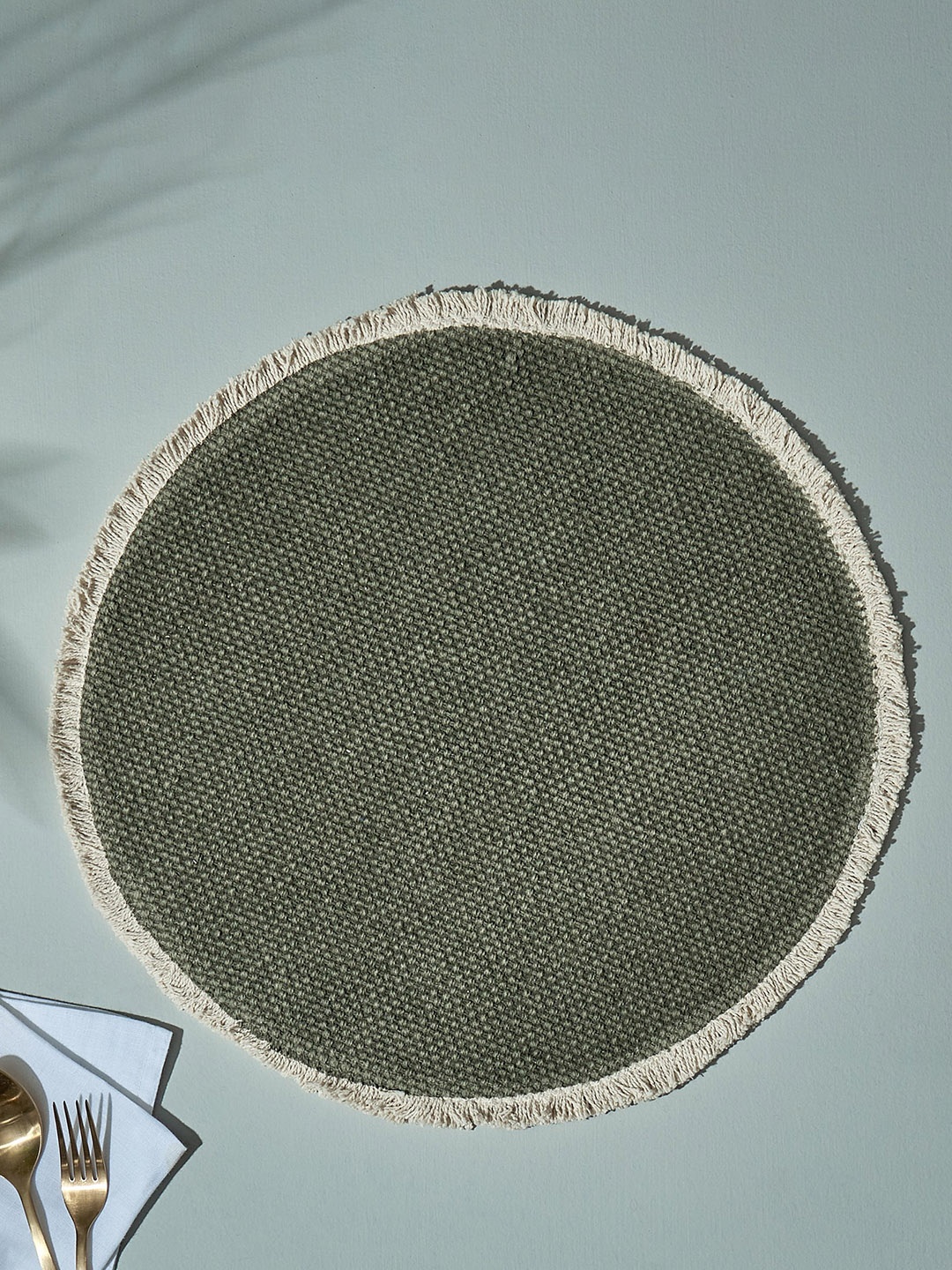 

Home Centre Maison Green Cotton Woven Table Placemat