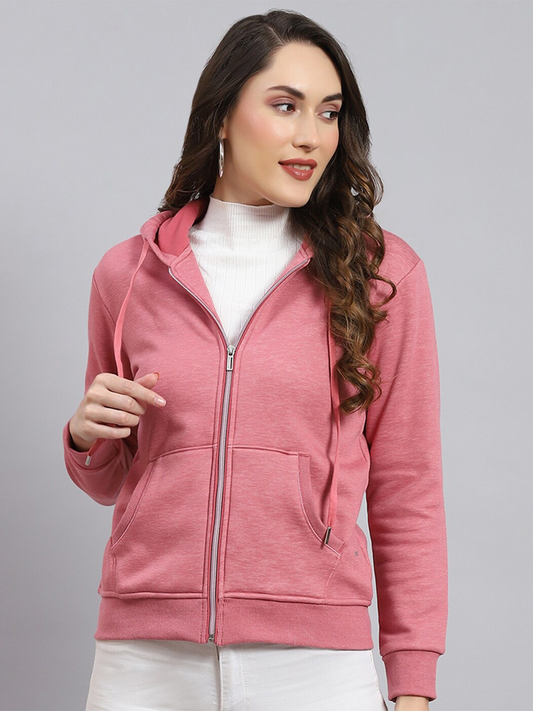 

Monte Carlo Long Sleeves Hooded Sweatshirt, Pink