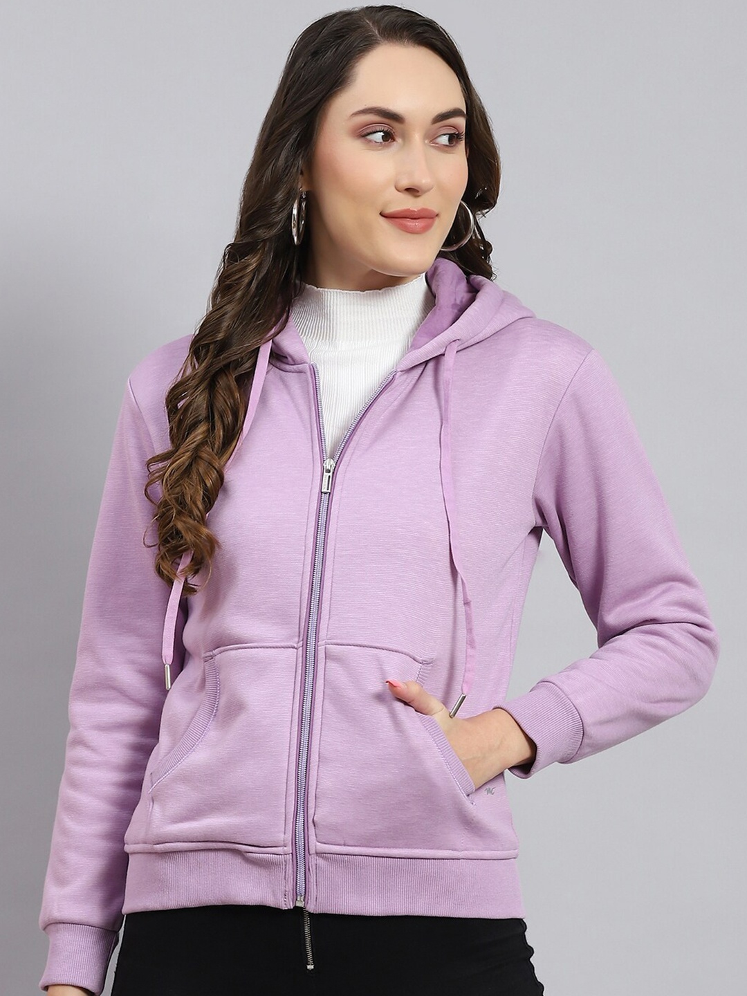 

Monte Carlo Hooded Front-Open Sweatshirt, Purple