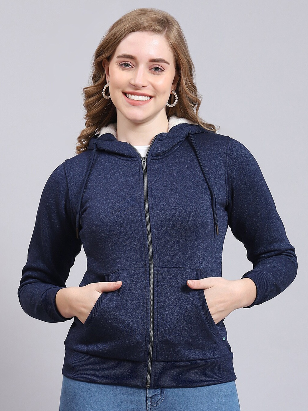 

Monte Carlo Hooded Cotton Pullover Sweatshirt, Navy blue